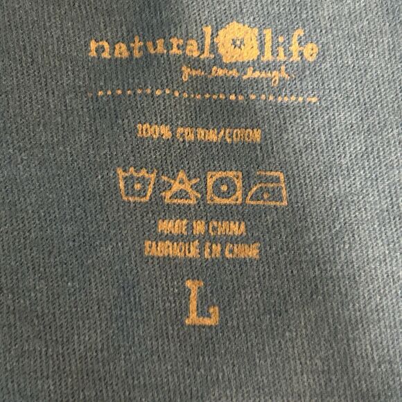 Natural Life Womens T Shirt Large 100% Cotton Comfort Breathable Stretch - Picture 6 of 7